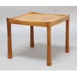 JOHN MAKEPEACE - YEW WOOD OCCASIONAL TABLE a yew wood occasional table, the top split into