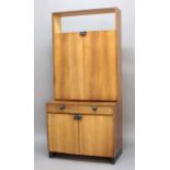 JOHN MAKEPEACE - INDIAN ROSEWOOD & SYCAMORE BOOKCASE the top section with 2 cupboard doors with