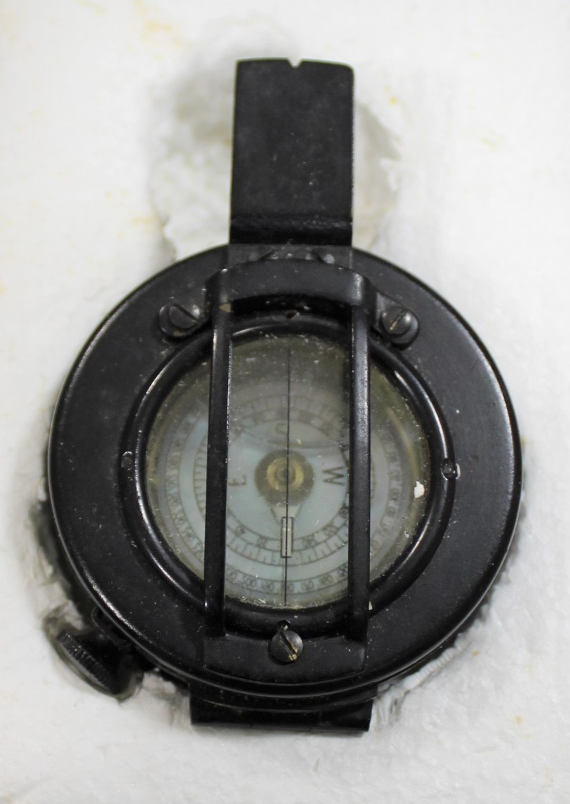 A W W 11 MILITARY COMPASS. A 1944 dated officers sighting compass, marked T G & Co London, No B.