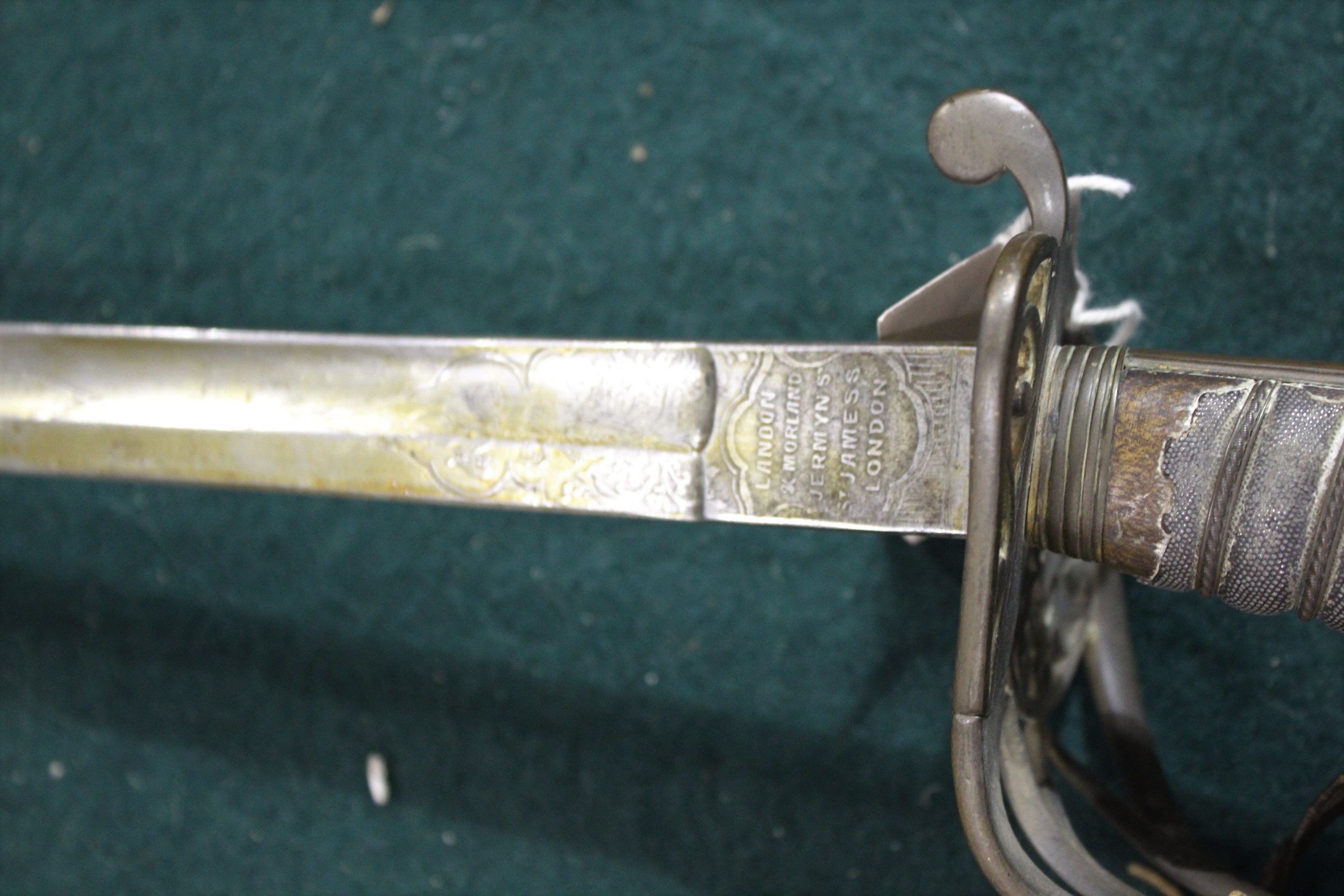 VICTORIAN INFANTRY OFFICERS SWORD - LANDON & MORLAND a 1845 pattern infantry sword with a brass - Image 11 of 21