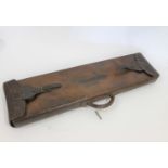 DOUBLE ENDED LEATHER GUN CASE an interesting leather gun case with openings at each end, the