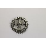 A 1st ROYAL DRAGOONS SWEETHEARTS BROOCH. A Victorian silver sweethearts brooch with hallmarks for,