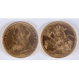 A TWO POUND GOLD PIECE. A Victorian 1893 dated, Two Pound Gold Piece. Weight 16 grams See