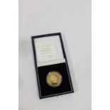 A 1996 GOLD PROOF CROWN An Elizabeth II Gold proof five pounds, 1996, 70th Birthday Issue, number