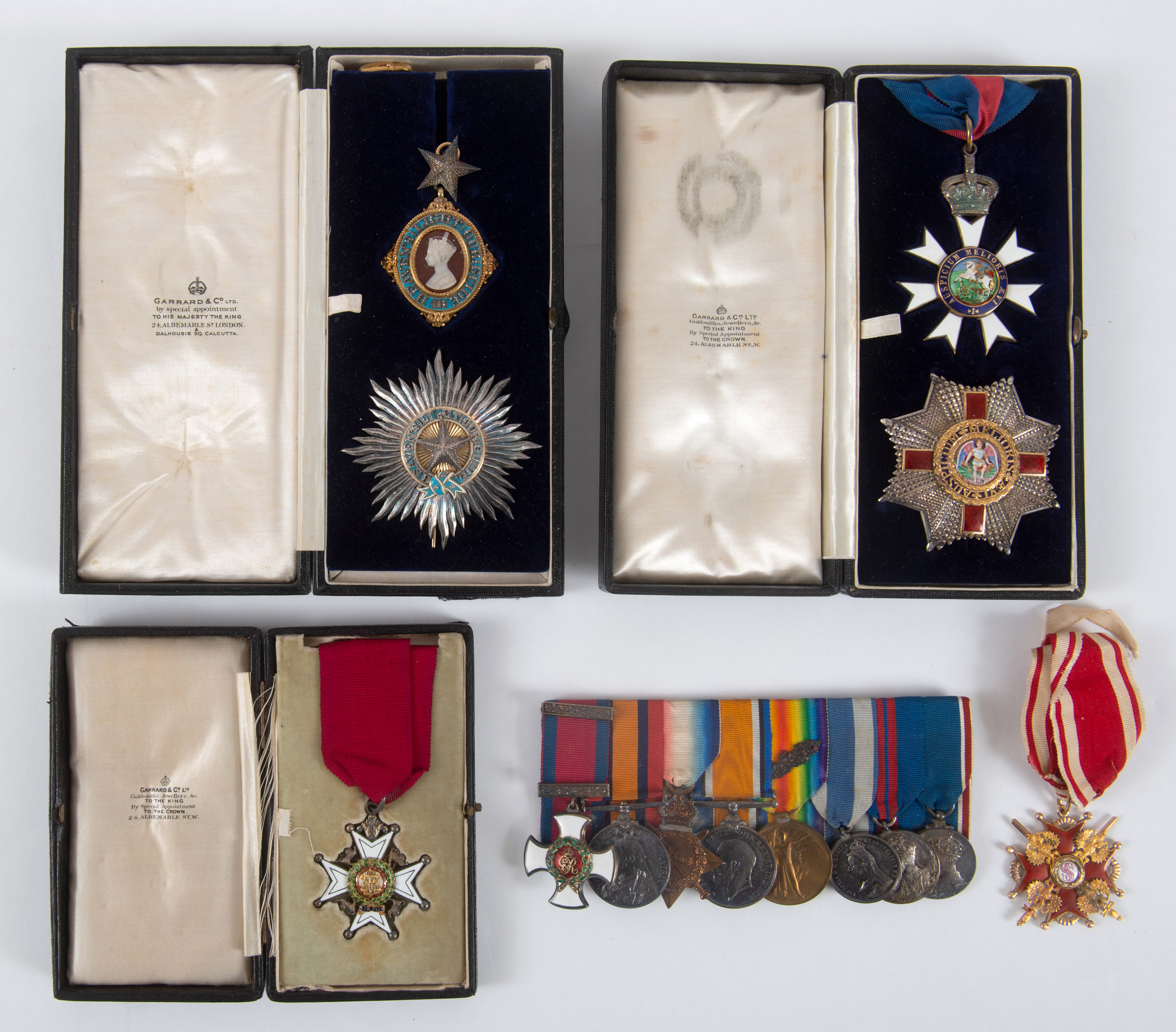 THE MEDALS OF VICE ADMIRAL SIR HUMPHREY T. WALWYN, KCSI, KCMG, CB, DSO. The Group of twelve awards - Image 7 of 17