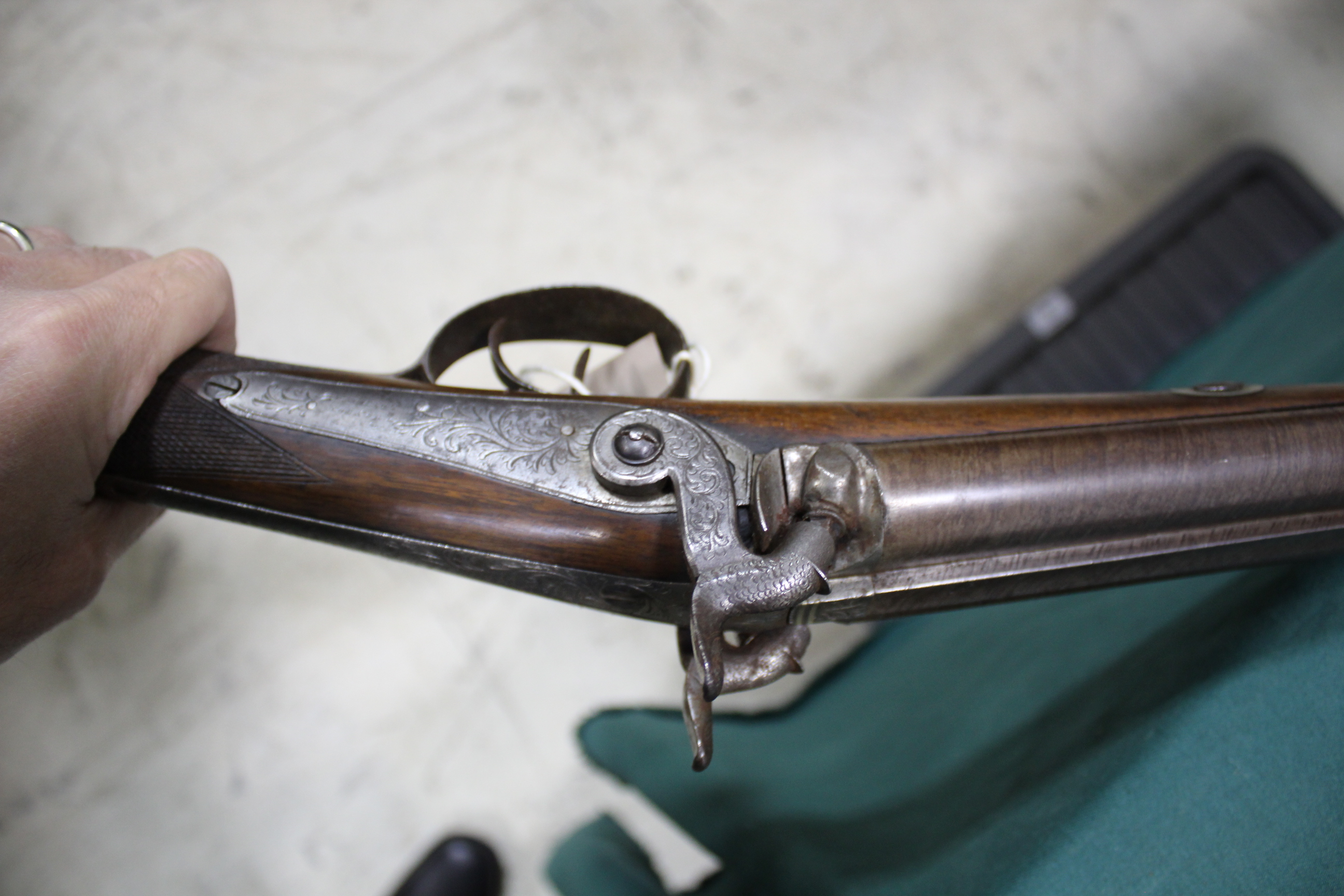 JOHN MANTON PERCUSSION SPORTING GUN a 16 bore muzzle loading percussion sporting gun, with - Image 13 of 14