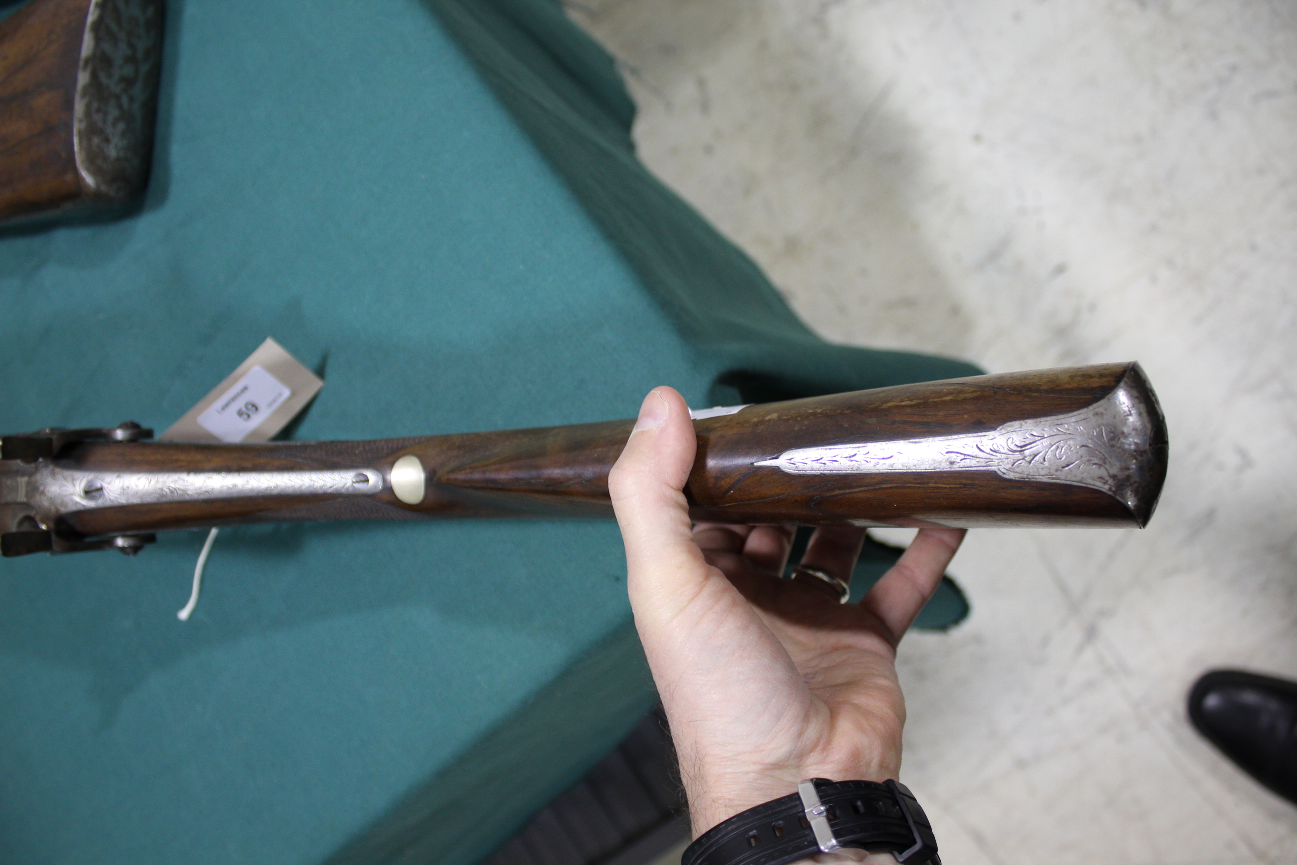 JOHN MANTON PERCUSSION SPORTING GUN a 16 bore muzzle loading percussion sporting gun, with - Image 9 of 14