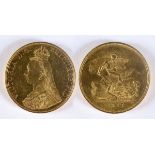 A FIVE POUND GOLD PIECE. A Victorian Golden Jubilee 1887 dated, Five Pound Gold Piece. Weight 39.9