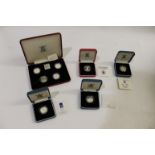 SILVER PROOF £1 COINS An Elizabeth II Silver proof 1984-1987 £1 coin set and individually cased