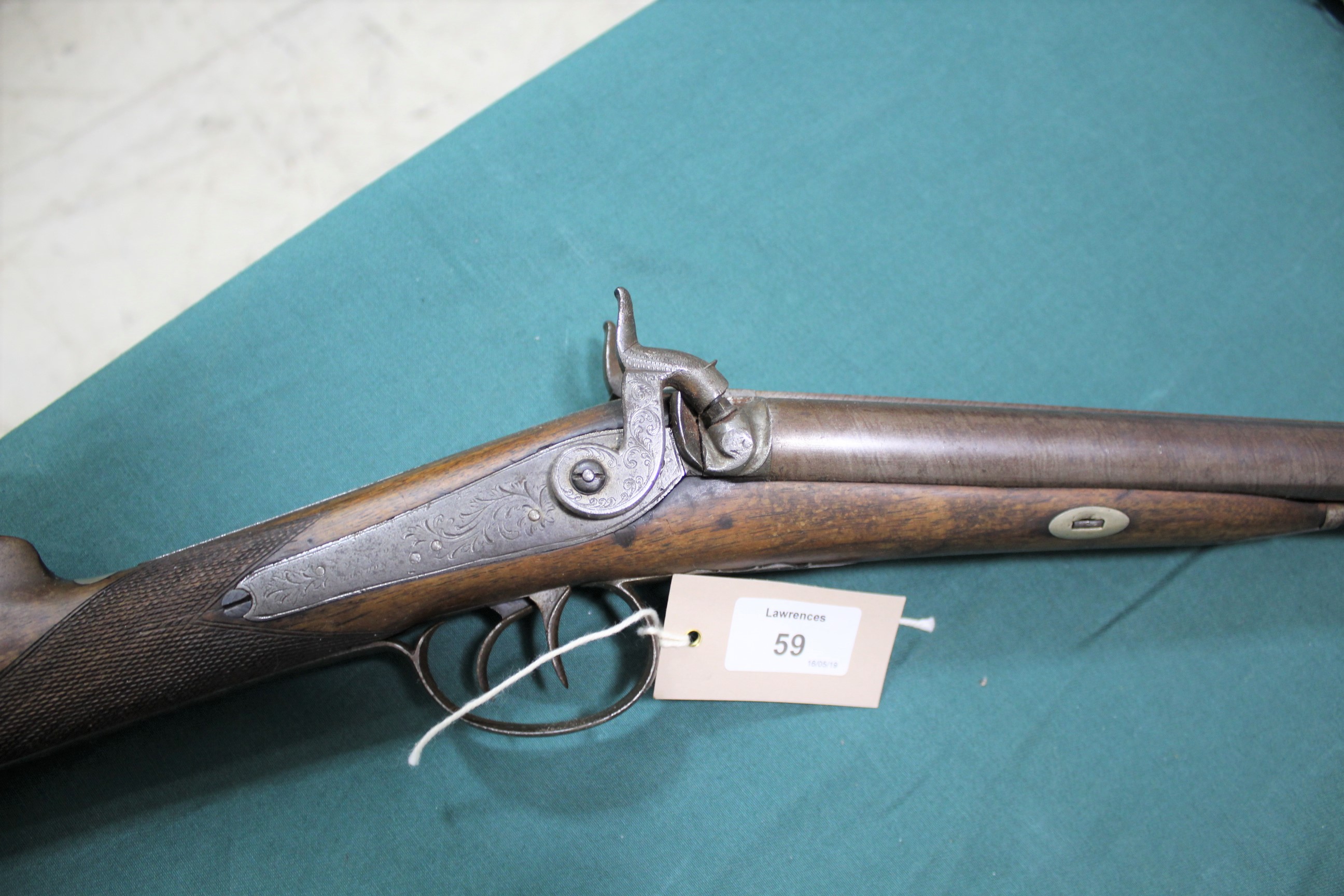 JOHN MANTON PERCUSSION SPORTING GUN a 16 bore muzzle loading percussion sporting gun, with - Image 2 of 14