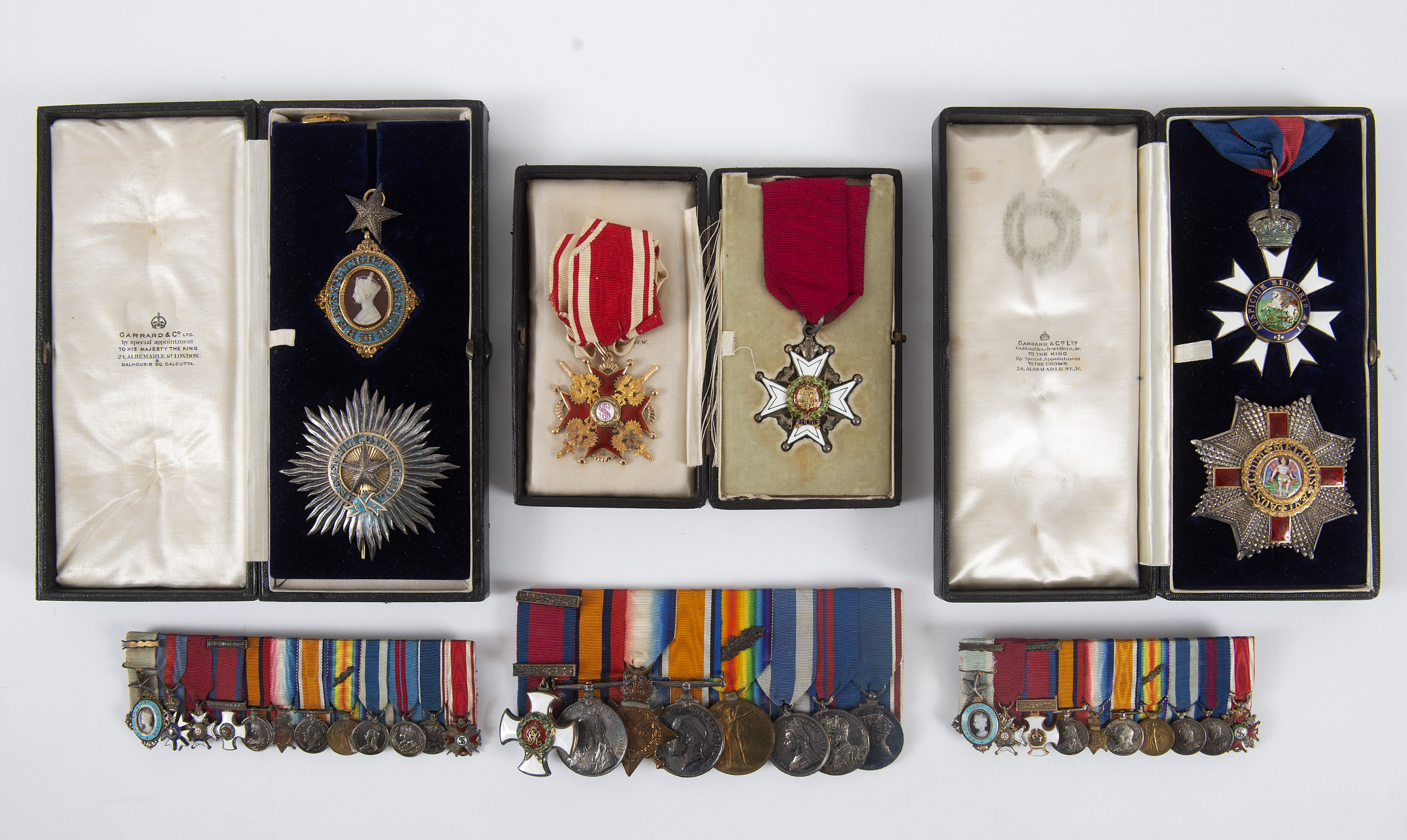 THE MEDALS OF VICE ADMIRAL SIR HUMPHREY T. WALWYN, KCSI, KCMG, CB, DSO. The Group of twelve awards