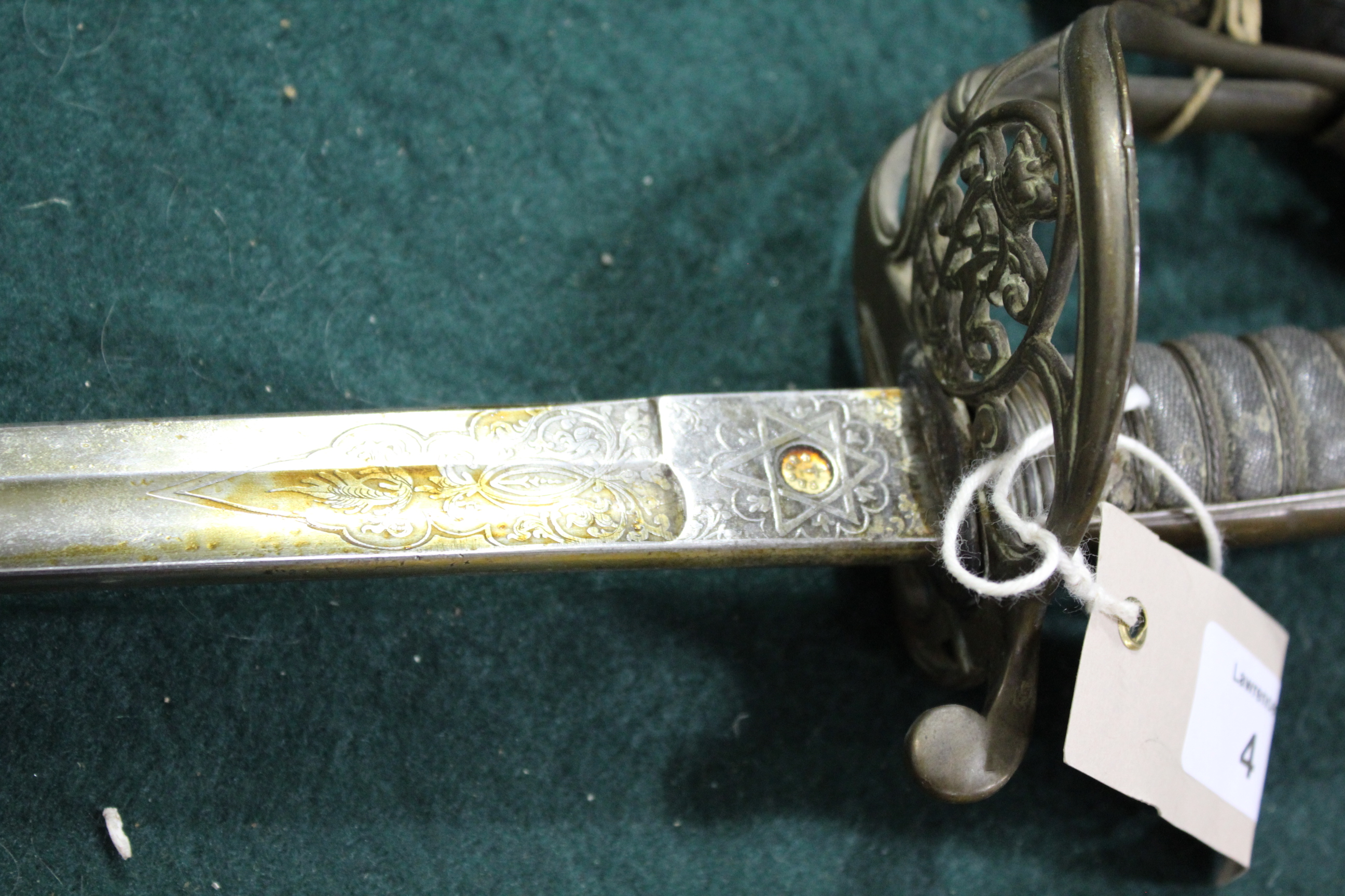 VICTORIAN INFANTRY OFFICERS SWORD - LANDON & MORLAND a 1845 pattern infantry sword with a brass - Image 14 of 21