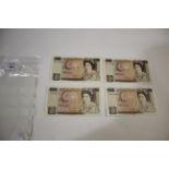 QE11 TEN POUND NOTES. (5) With little circulation usage including 3 x Somerset 07K- 25K and 33K