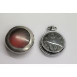 MILITARY POCKET WATCH - ARMY SERVICES a pocket watch with a black dial, subsidiary seconds dial