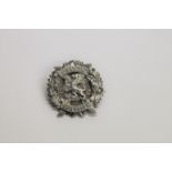 A LONDON SCOTTISH SWEETHEARTS BROOCH. A silver coloured metal 14th London Scottish sweethearts
