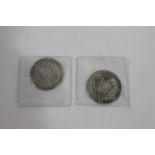 MALTA, EMMANUEL PINTO (1741-73) A 1756 15 Tari coin and another similar with rubbed date (2)