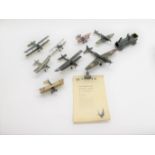 MODEL AEROPLANES - WW1 a collection of 8 models of British and German WW1 Aeroplanes, probably