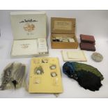 COLLECTION OF FLY TYING ITEMS an interesting collection of vintage fly tying items including a boxed