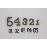 NUMERICAL TROY OUNCE WEIGHTS a set of brass numerical troy ounce weights, with numbers from 5