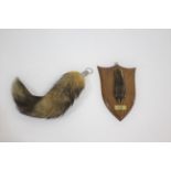 SOUTH DEVON HUNT - SPICER & SONS FOX PAW a Fox paw mounted on a wooden shield, with a plaque for S.