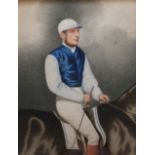 CIRCLE OF RICHARD DIGHTON THE JOCKEY TOM CANNON IN THE SADDLE Watercolour 16.5 x 12.5cm. * Cannon (