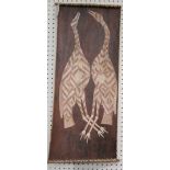 ABORIGINAL BARK PAINTING - NAKURRIDJILMI a bark painting titled Two White Birds (Kabakaba), by