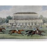 JAMES POLLARD RACE FOR THE GOLD CUP AT GOODWOOD Aquatint and etching with hand colouring, a later