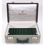 ROLEX - SALESMAN FITTED CASE a hard case with carrying handle and chrome catches, with a fold down
