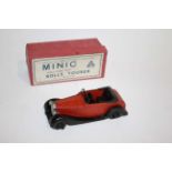 TRIANG MINIC - ROLLS TOURER Model No 35M Rolls Tourer, with a red body and black wings. In it's