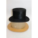 TOP HAT - TRESS & CO a black top hat by Tress & Co, London, made expressly for T C Marsh & Son