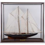 MODEL SHIP - 'BLUENOSE' GRAND BANKS SCHOONER a 1:65 scale wooden model of a Schooner, on a stand and