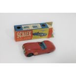 SCALEX JAGUAR XK120 - BOXED a circa 1950's boxed Scalex Jaguar XK120, in red with the number 5.