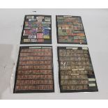 19THC & 20THC GB STAMPS used stamps on 8 sides of 4 stock book pages, from QV to QEII. Including