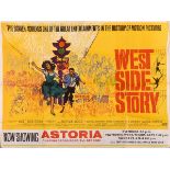 VINTAGE THEATRE POSTER - WEST SIDE STORY a vintage theatre poster for West Side Story, Now