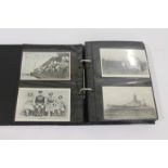 POSTCARD ALBUMS 4 albums, 1st album (Royalty, Churchill, Ships, Tanks and Military cards, Oxford