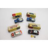 DINKY TOYS 4 boxed models including 281 Pathe News Camera Car, 344 Land Rover (2), 205 Lotus Cortina