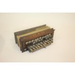 19THC ROSEWOOD ACCORDION an interesting 19thc accordion, made in Rosewood and inlaid with decorative