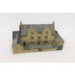 ANTIQUE WOODEN MODEL OF A HOUSE - MULBERRY COTTAGE, MELKSHAM, WILTSHIRE a very detailed wooden model