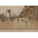 AFTER CECIL ALDIN THE HAREFIELD HARRIERS - THE END OF THE DAY Chromolithograph, published by