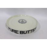 LARGE WEDGWOOD 'PURE BUTTER' DISH - PARNELL & SONS a large 19thc dairy dish titled Pure Butter, with