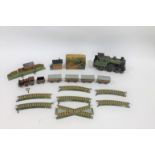 GEBRUDER BING MINIATURE TABLE RAILWAY SET comprising a LMS 4429 2-4-0 clockwork locomotive and