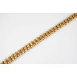 AN 18CT. GOLD CURB LINK BRACELET with concealed clasp, 20.5cm. long, 24.6 grams.