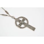 A SCOTTISH SILVER IONA CROSS PENDANT BY ALEXANDER RITCHIE stamped with maker's initials to the