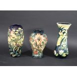 MOORCROFT VASES 3 modern Moorcroft vases, including Tansy (designed by Philip Gibson, 1999),