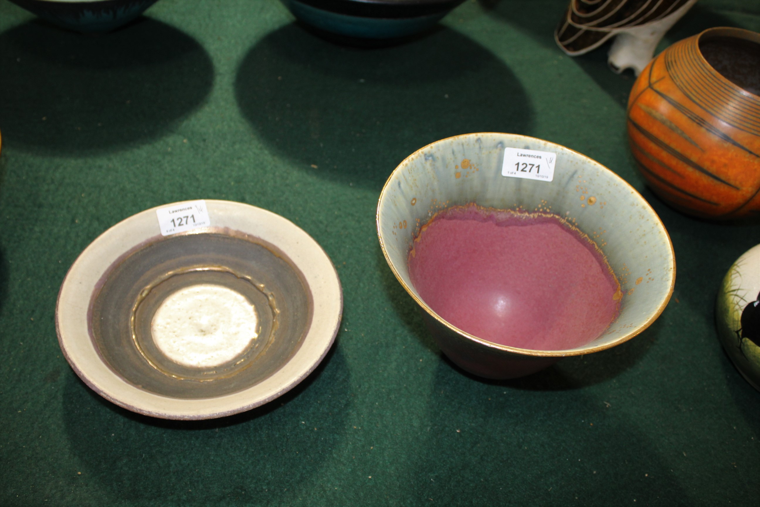 STUDIO POTTERY including a porcelain bowl by Maureen Shearlaw, with a pink and green glazed interior - Image 2 of 13