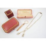 THREE JEWELLERY BOXES two by Cartier and one by Tiffany & Co., together with a Victorian seed