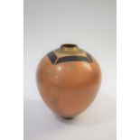 STUDIO POTTERY a mixed lot including a burnished vase by Christine Gittins, a large pottery vase