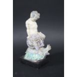 CHARLES VYSE FIGURE - 'THE MORNING RIDE' a pottery figure modelled as a young faun riding a snail,