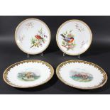 PAIR OF ROYAL WORCESTER PLATES, date code for 1876, by John Hopewell, painted with birds inside a