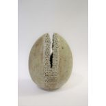 ALAN WALLWORK (BORN 1931) a large stoneware split form oval vessel, with incised signature AW. 11ins